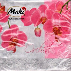 Luncheon Napkin Flower Pink Orchid