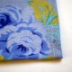 Cloth Napkin Blue Rose Cotton Fabric