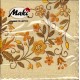 Luncheon Paper Napkin Beige Embroidery