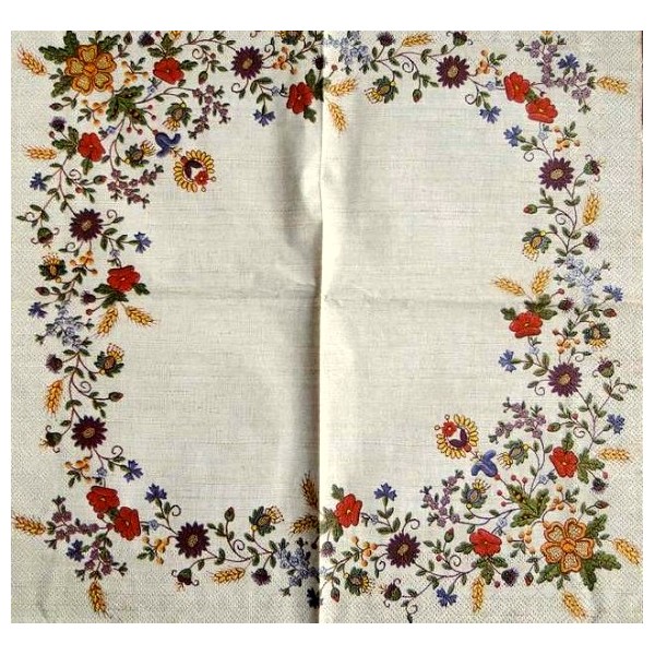 Napkin Embroidery Pattern Napkin Embroidery Pattern