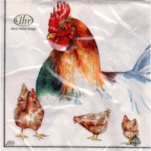 Luncheon Napkin Paper Poultry Chickens