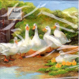 Luncheon Paper Napkin White Goose