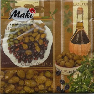 Luncheon Paper Napkin Olives