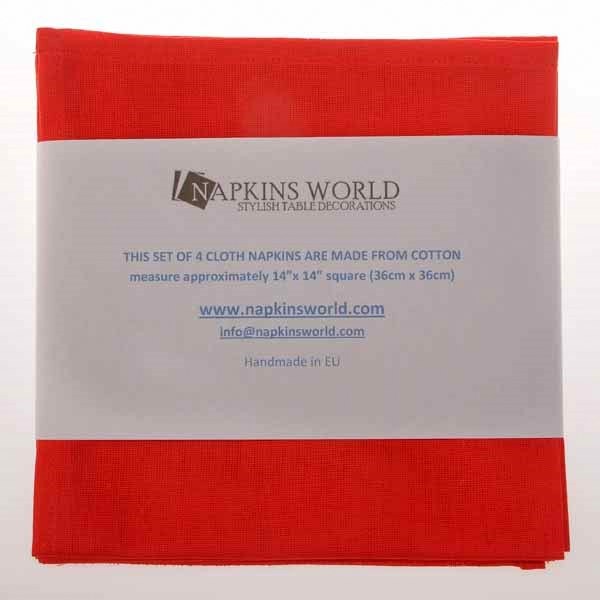 Cloth Napkin Red Cotton Fabric Napkins World